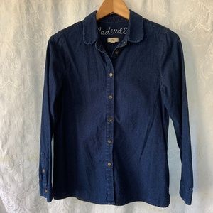 Madewell Dark Indigo Denim Shirt Size S
